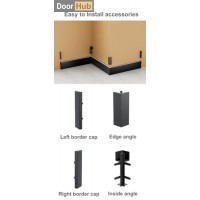 5cm Curved Clip-On Skirting Board | FLL-A-36-A5 Surface Aluminum Baseboard | DoorHub UAE